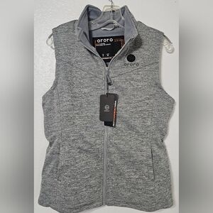 Ororo Heated Vest Women’s Small Gray Fleece Zip Up *NO BATTERY* Included